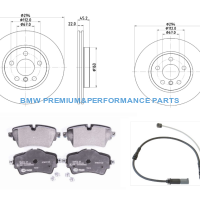 PAGID TARCZE I KLOCKI HAMULCOWE PRZÓD BMW SERII 1 (F52),2 (F45), 2 Van (F45), 2 (F46), X2 (F39)