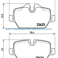 BREMBO KLOCKI HAMULCOWE TYŁ BMW 1 E81 E82 E87 3 E90 E91 E92