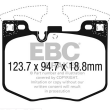 EBC KLOCKI PRZÓD BMW SERIA 3, 5, 6, 7, X3, X4, Z4 ULTIMAX2 - 3