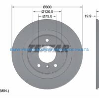 TEXTAR PRO TARCZE HAMULCOWE BMW 1 E81 E87 3 E90 E91 E92 E93 TYŁ 300X20MM