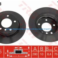 TRW TARCZE HAMULCOWE BMW 1 TYŁ 280X10