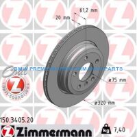 ZIMMERMANN BMW SERIA 5, 6 TARCZE HAMULCOWE TYŁ PREMIUM GŁADKIE