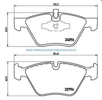BREMBO XTRA KLOCKI HAMULCOWE CERAMICZNE PRZÓD BMW 1 E81 E82 E87 E88 3 E90 E91 E92 E93