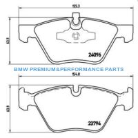 BREMBO XTRA KLOCKI HAMULCOWE CERAMICZNE PRZÓD BMW 1 E81 E82 E87 E88 3 E90 E91 E92 E93