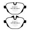 EBC KLOCKI TYŁ BMW SERIA 5, 6, 7, X3, X4, Z4 YELLOWSTUFF - 3