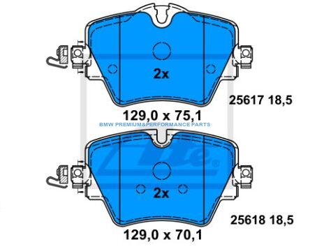 ATE KLOCKI HAMULCOWE PRZÓD BMW 2 5 X1 X2