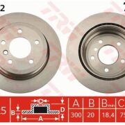 TRW TARCZE HAMULCOWE BMW 1 3 X1 TYŁ 300X20MM