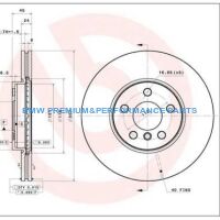 BREMBO TARCZE HAMULCOWE BMW 2 F45 F46 X1 F48 X2 F39 PRZÓD 307X24MM