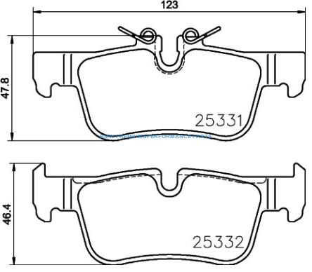 BREMBO KLOCKI HAMULCOWE TYŁ BMW 2 F45 F46 X1 F48 X2 F39