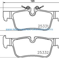 BREMBO KLOCKI HAMULCOWE TYŁ BMW 2 F45 F46 X1 F48 X2 F39