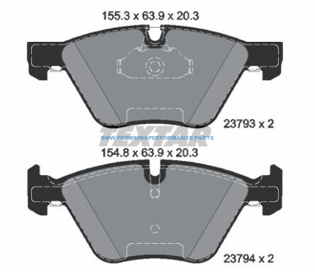 TEXTAR KLOCKI HAMULCOWE PRZÓD BMW 5 E60 E61 