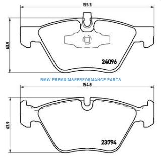 BREMBO KLOCKI HAMULCOWE PRZÓD BMW 1 E81 E82 E87 E88 3 E90 E91 E92 E93