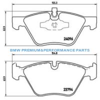 BREMBO KLOCKI HAMULCOWE PRZÓD BMW 1 E81 E82 E87 E88 3 E90 E91 E92 E93
