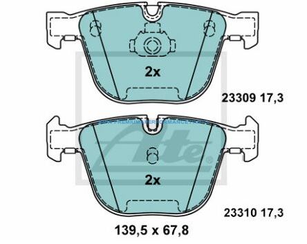 ATE CERAMIC KLOCKI HAMULCOWE CERAMICZNE TYŁ BMW 1 3 5 6 7 X5 X6