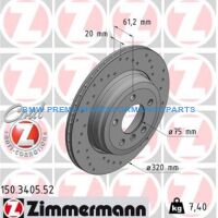ZIMMERMANN BMW SERIA 5, 6 TARCZE HAMULCOWE TYŁ NAWIERCANE