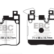 EBC KLOCKI TYŁ BMW SERIA 1, 2, 3, 4 BLUESTUFF - 3