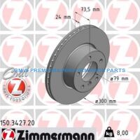 ZIMMERMANN BMW SERIA 1, 3, Z4 TARCZE HAMULCOWE PRZÓD PREMIUM GŁADKIE