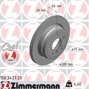 ZIMMERMANN BMW SERIA 1, 3, X1 TARCZE HAMULCOWE TYŁ PREMIUM GŁADKIE