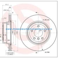 BREMBO TARCZE HAMULCOWE BMW 1 E82 E88 TYŁ 324X22MM