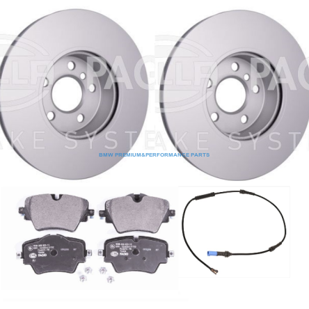 HELLA TARCZE I KLOCKI HAMULCOWE PRZÓD BMW SERII 2 (G42, G87), 3 (G20, G80, G28), 3 (G21, G81), 3 (G21), 4 (G22, G82), 4 (G26), 4 (G23, G83)