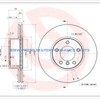 BREMBO TARCZE HAMULCOWE BMW 1 2 3 4 X1 PRZÓD 312X24MM