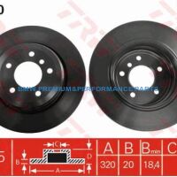 TRW TARCZE HAMULCOWE BMW 5 E60 E61  6 E63 E64 TYŁ 320X20MM