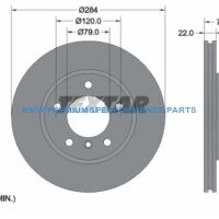 TEXTAR PRO TARCZE HAMULCOWE BMW 1 E81 E87 F20 F21 2 F22 F87 F23 PRZÓD 284X22MM