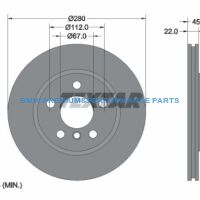 TEXTAR PRO TARCZE HAMULCOWE BMW 2 F45 PRZÓD 282X22MM