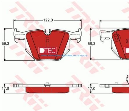 TRW KLOCKI HAMULCOWE CERAMICZNE  TYŁ BMW 5 E60 E61 6 E63 E64