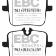 EBC KLOCKI TYŁ BMW SERIA 8 REDSTUFF - 2