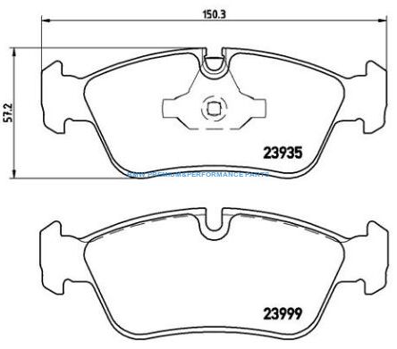 BREMBO KLOCKI HAMULCOWE PRZÓD BMW 1 E81 E87 3 E90 E91