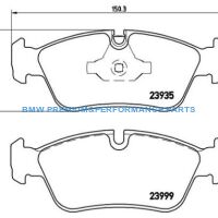 BREMBO KLOCKI HAMULCOWE PRZÓD BMW 1 E81 E87 3 E90 E91