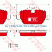 TRW DTEC KLOCKI HAMULCOWE CERAMICZNE TYŁ BMW 1 E81 E87 3 E90 E92