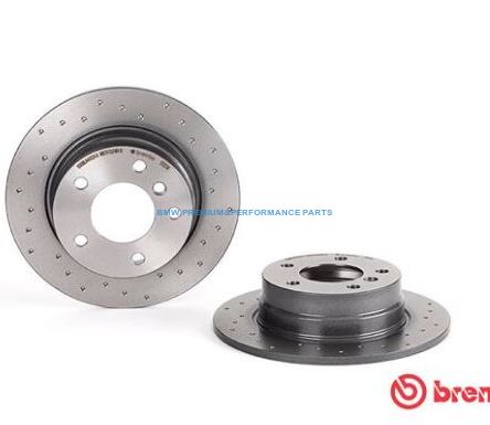 BREMBO XTRA TARCZE HAMULCOWE NAWIERCANE BMW 1 E81 E87 TYŁ 280X10MM