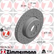 ZIMMERMANN BMW SERIA 5, 6 TARCZE HAMULCOWE PRZÓD NAWIERCANE
