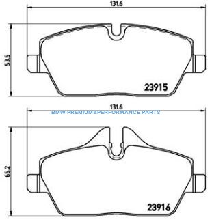 BREMBO XTRA KLOCKI HAMULCOWE PRZÓD BMW 1 E81 E82 E87 E88