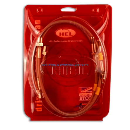 BMW  F10 / F11 PRZEWODY HAMULCOWE W OPLOCIE HEL 2P+2T TRANSPARENT BLUE 