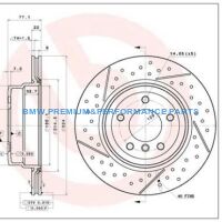 BREMBO TARCZE HAMULCOWE NAWIERCANE BMW 1 E82 E88 TYŁ 324X22MM